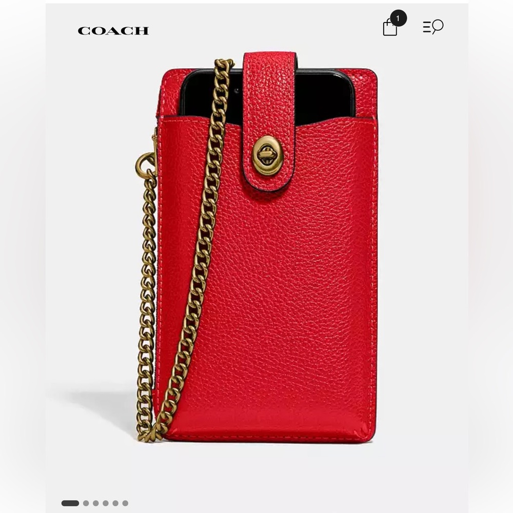 Coach Turnlock Chain Phone Crossbody - Picture 2 of 13